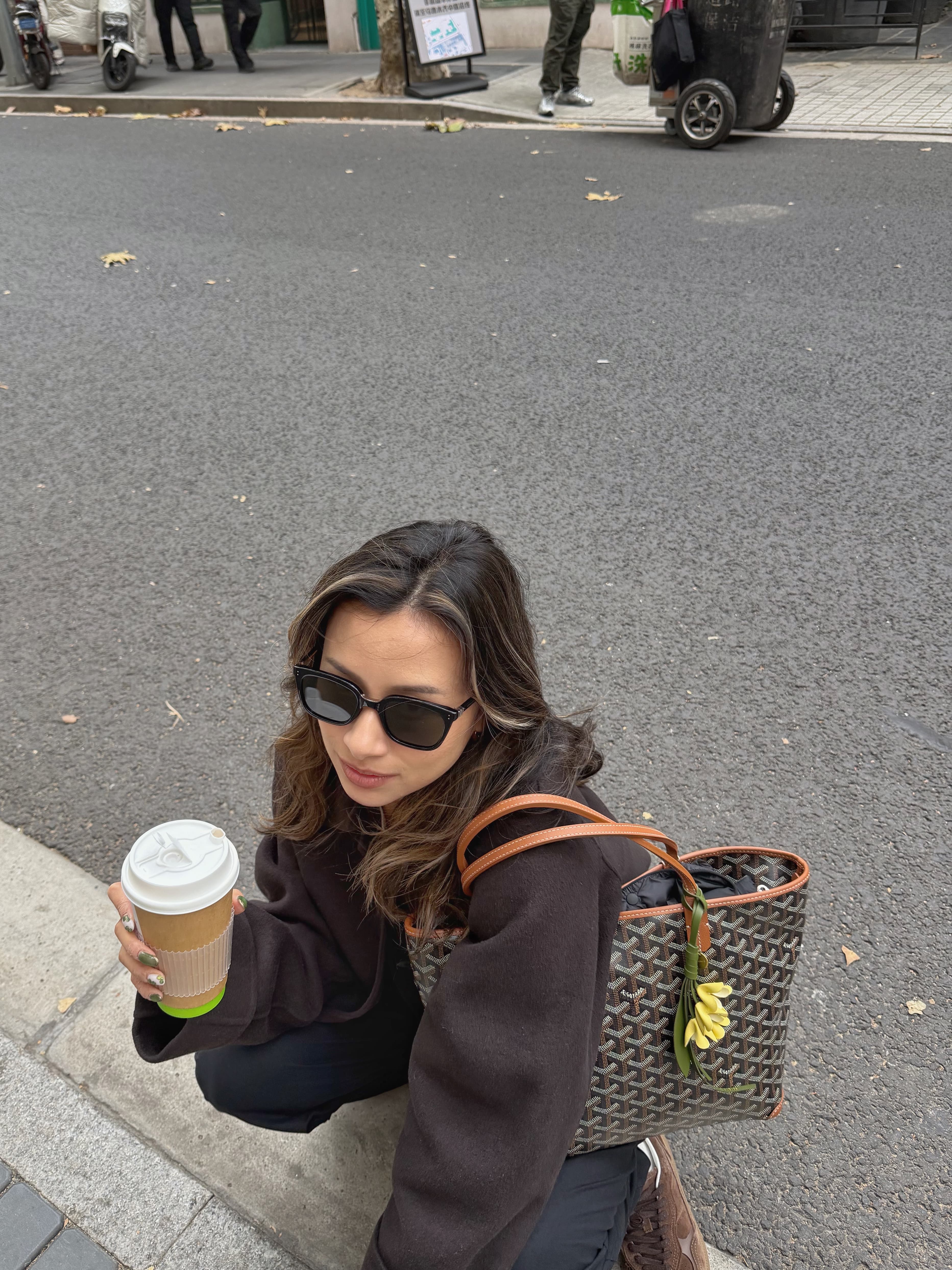 Eileen out with a coffee